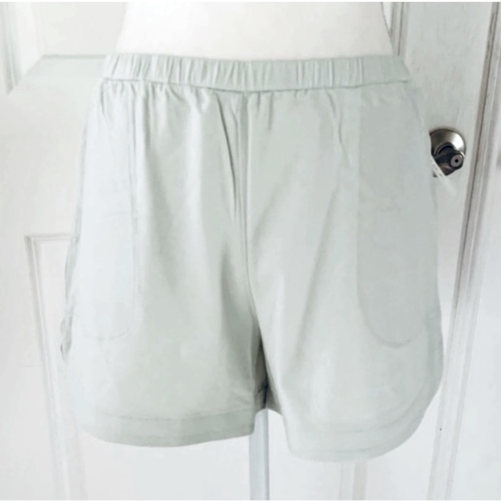 SOMA RESTORE Aloe Knit Shorts Eucalyptus Color NWT Large